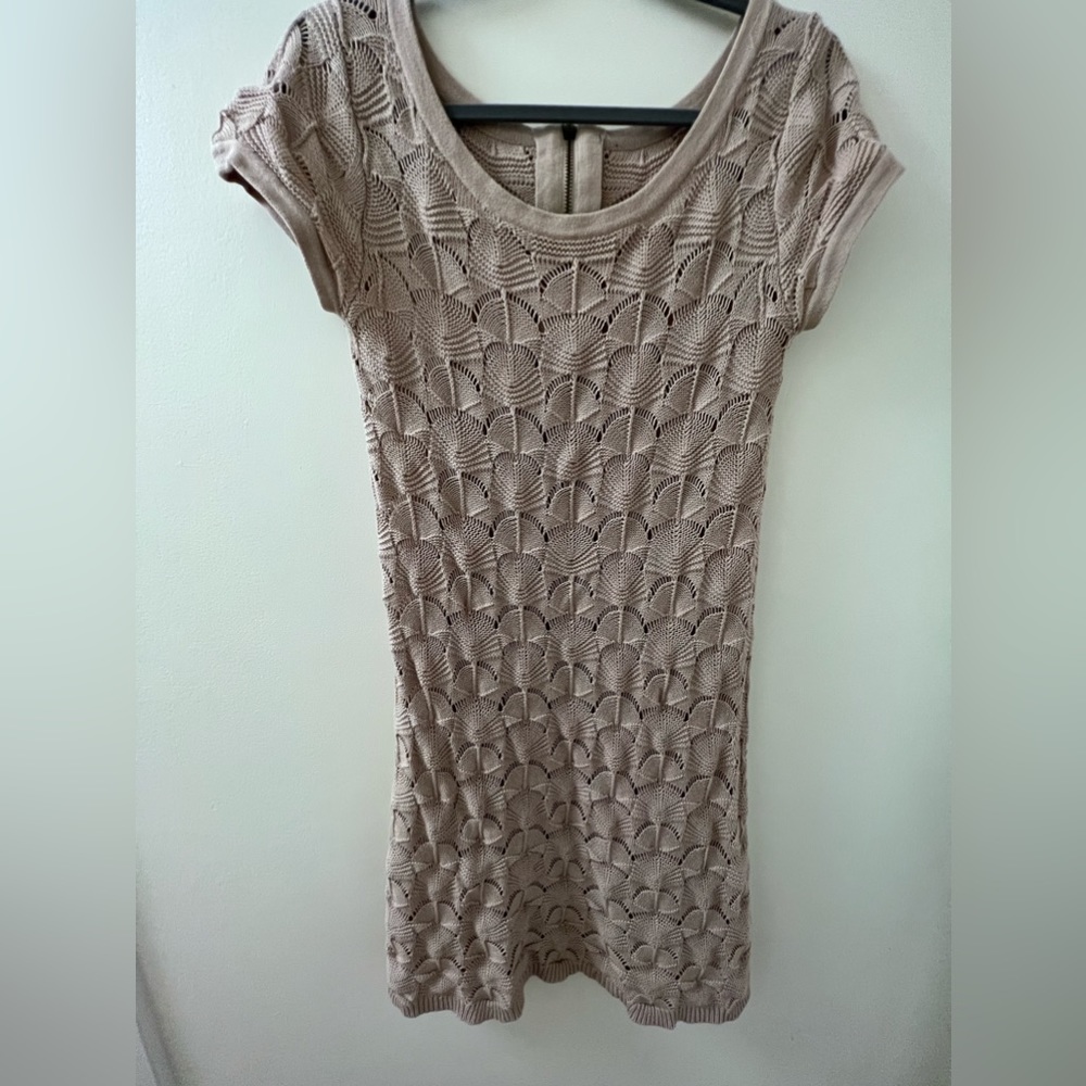 Crochet Mini Dress 100% cotton with zipper